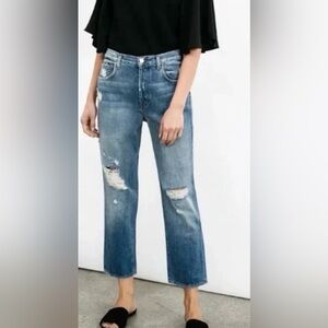 J BRAND Ivy High Rise Bleach Wrecked Jeans Size 26